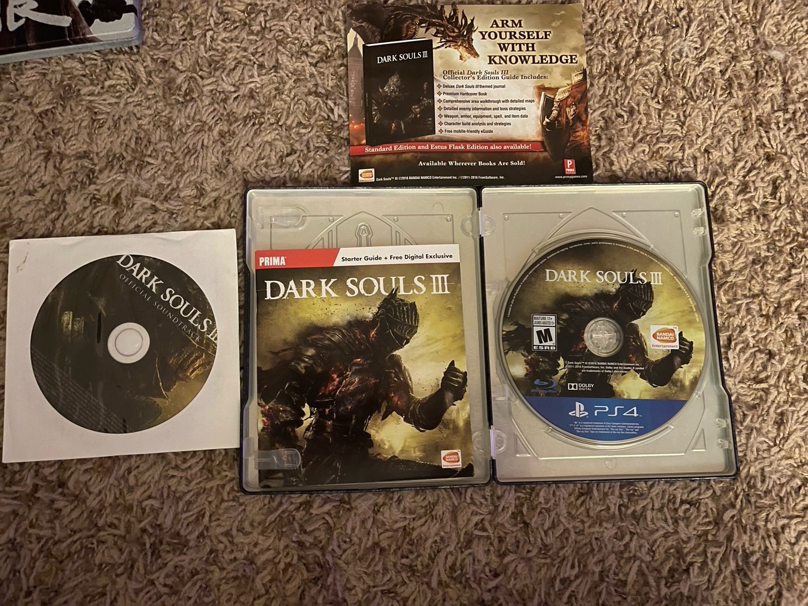 Dark Souls 3 steelbook w/soundtrack PS4