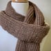 Brown hand knitted scarf, scarf gift handmade accessories