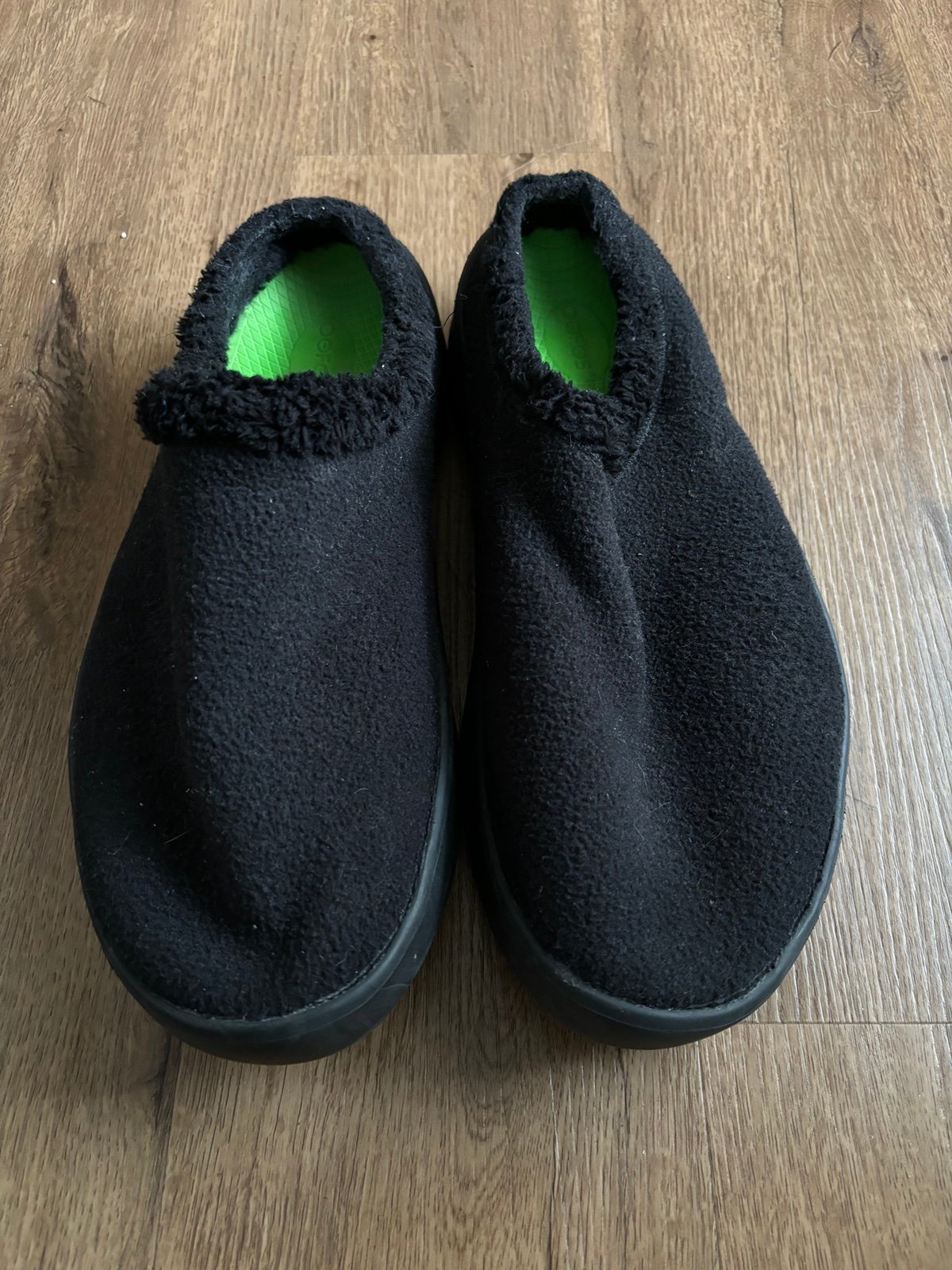 Men's OOFOS OOcoozie Mule Size 12.5 Recovery Shoes Slip On Sandals Black