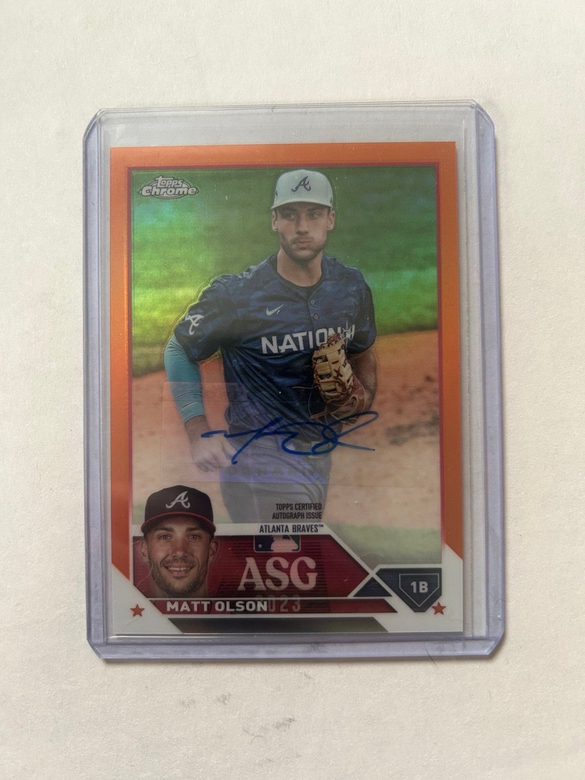 Matt Olson topps chrome update auto /25