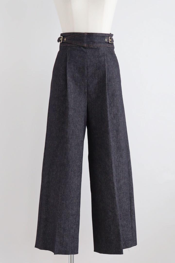 Girlish St.cecilia Gurkha Denim Wide Pants, Size 38