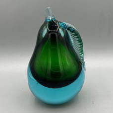 Vintage Art Glass Pear Book End