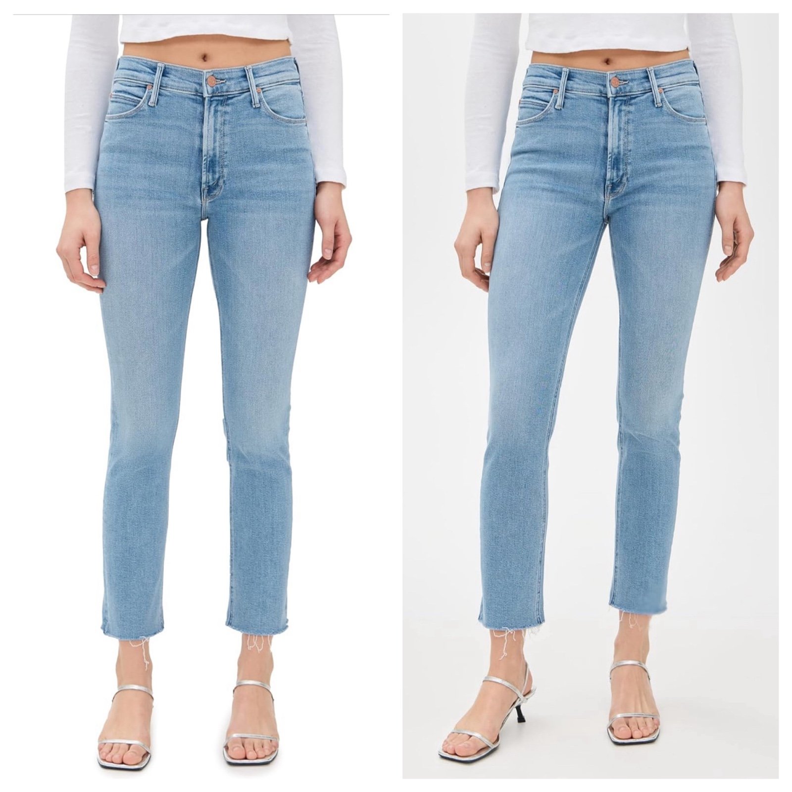 Mother The Mid Rise Dazzler Ankle Fray Jeans In Reading By The Pool