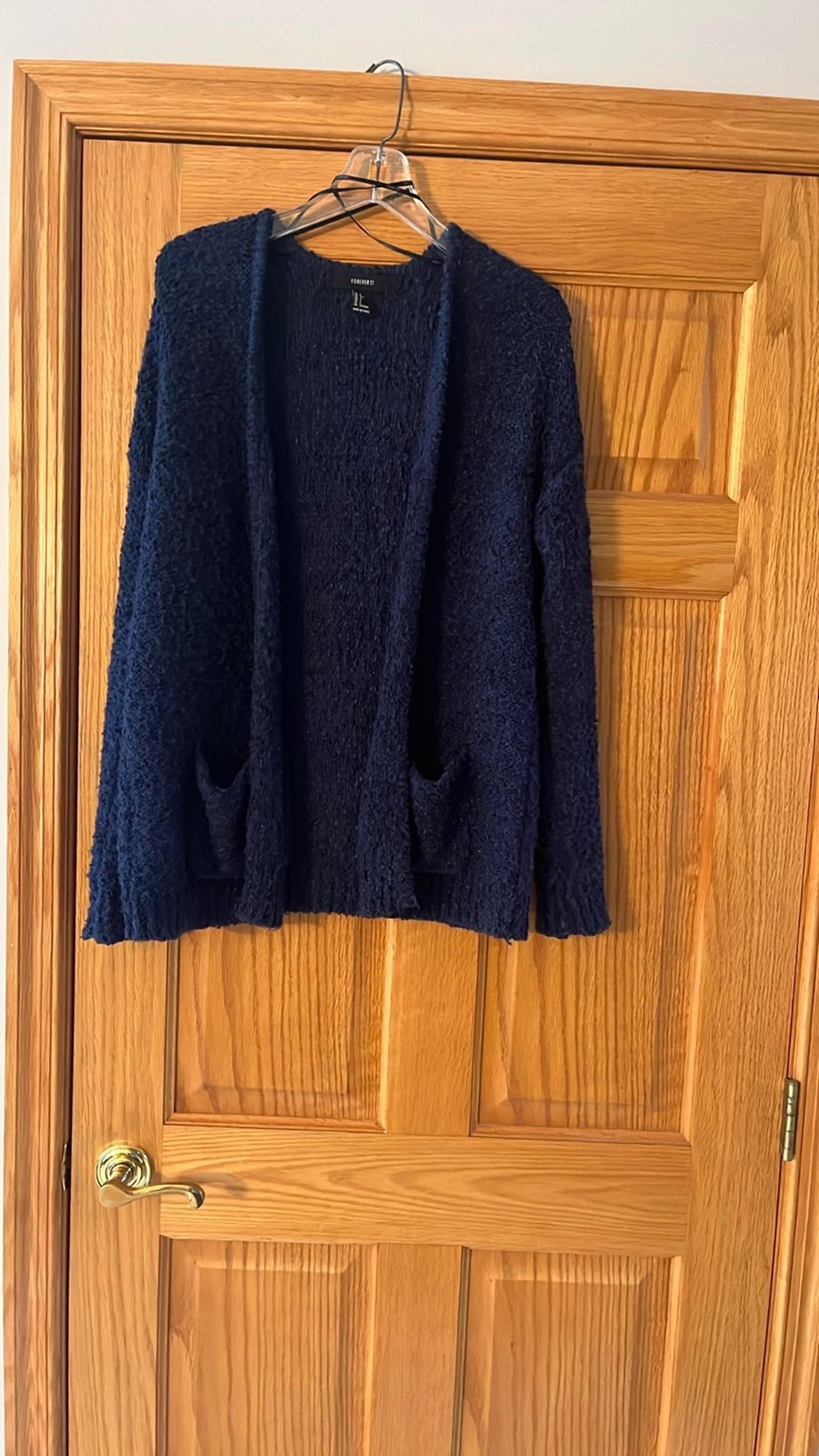 Cardigan  Forever 21 blue size large