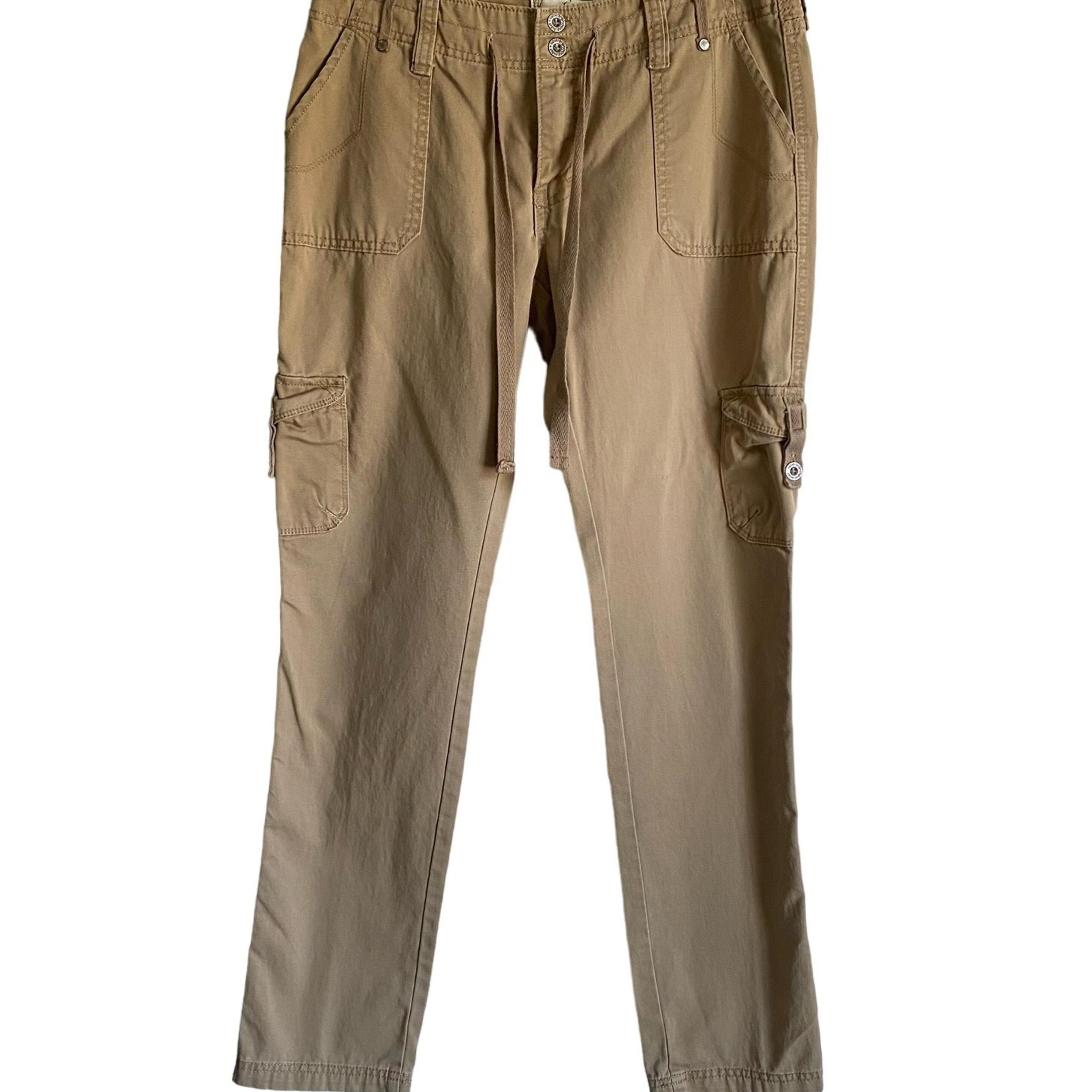 Levi's Women's 100% Cotton Y2K Cargo Pant, Drawstring, Tapered Leg in Tan Size 6