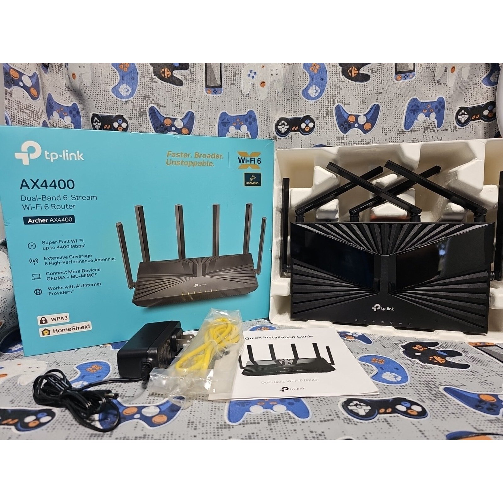 TP-Link Archer AX4400 Mesh Dual Band 6-Stream Router - Black OPEN NEW CONDITION