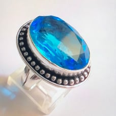 Blue Topaz 925 Sterling Sterling Ring