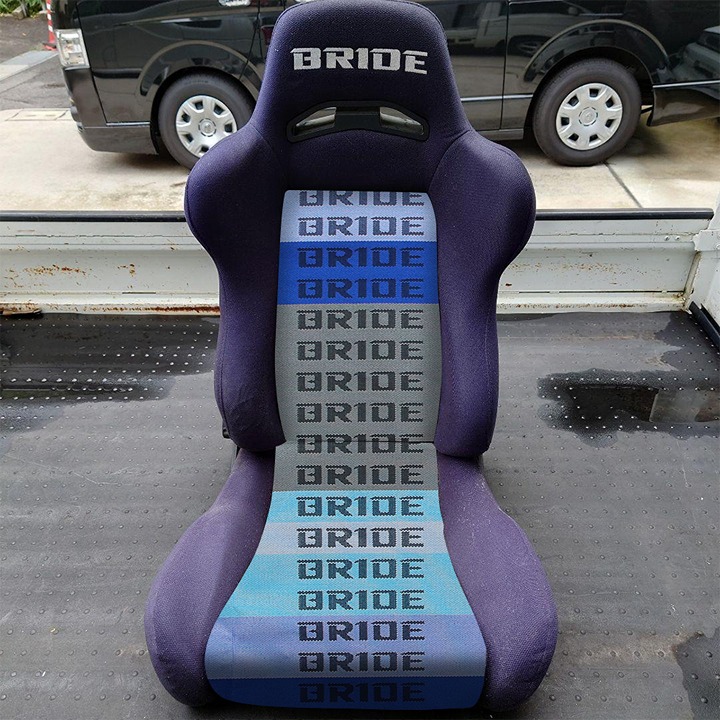 Full Blue JDM Bride Fabric Cloth For Car Seat Panel Armrest Decoration 1M×1.6M