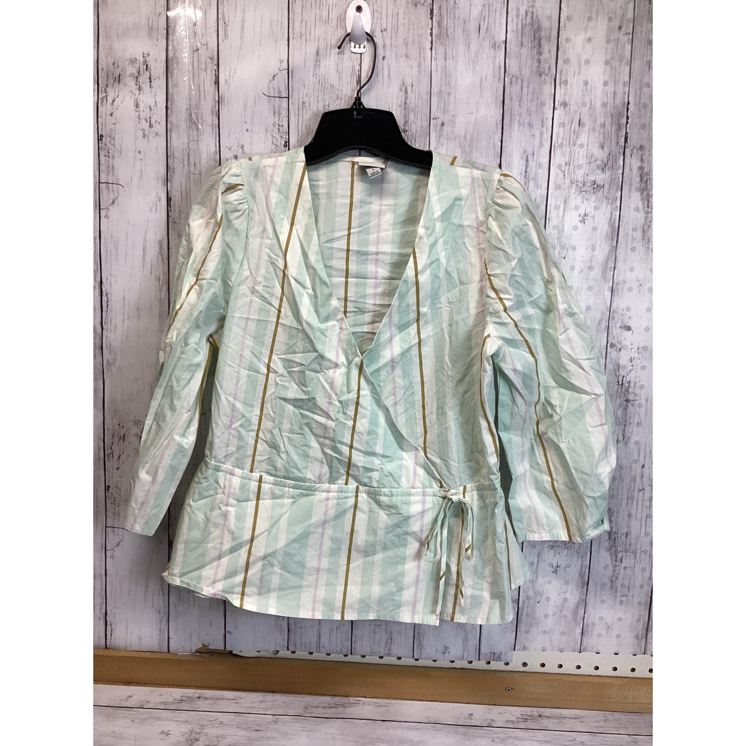 Kimono Top Women Size Small Long Sleeve Wrap Blouse Shirt - a new day