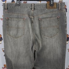 Y2K Tommy Hilfiger black wash fade loose baggy fit straight leg jeans 40/30