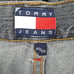 Y2K Tommy Hilfiger black wash fade loose baggy fit straight leg jeans 40/30