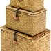 Shelf Baskets w/ Lid Set of 3 Handwoven Seagrass Storage Box Wicker Basket - NEW