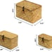 Shelf Baskets w/ Lid Set of 3 Handwoven Seagrass Storage Box Wicker Basket - NEW