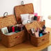 Shelf Baskets w/ Lid Set of 3 Handwoven Seagrass Storage Box Wicker Basket - NEW