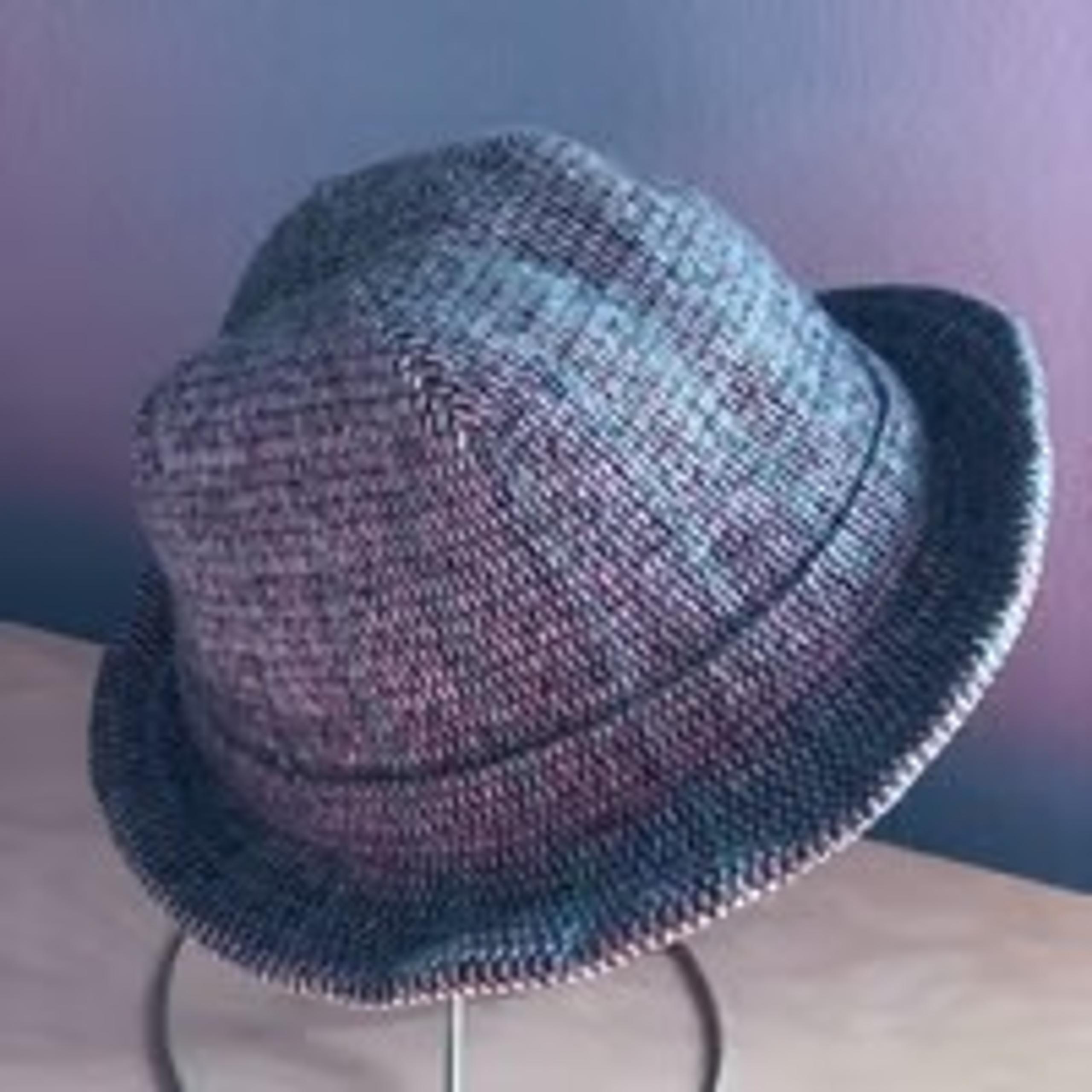 Vintage Tweed Fedora Hat - One Size Browns Tans Rockabilly EUC