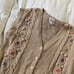 Vintage hand knit vest with floral detail