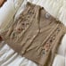 Vintage hand knit vest with floral detail