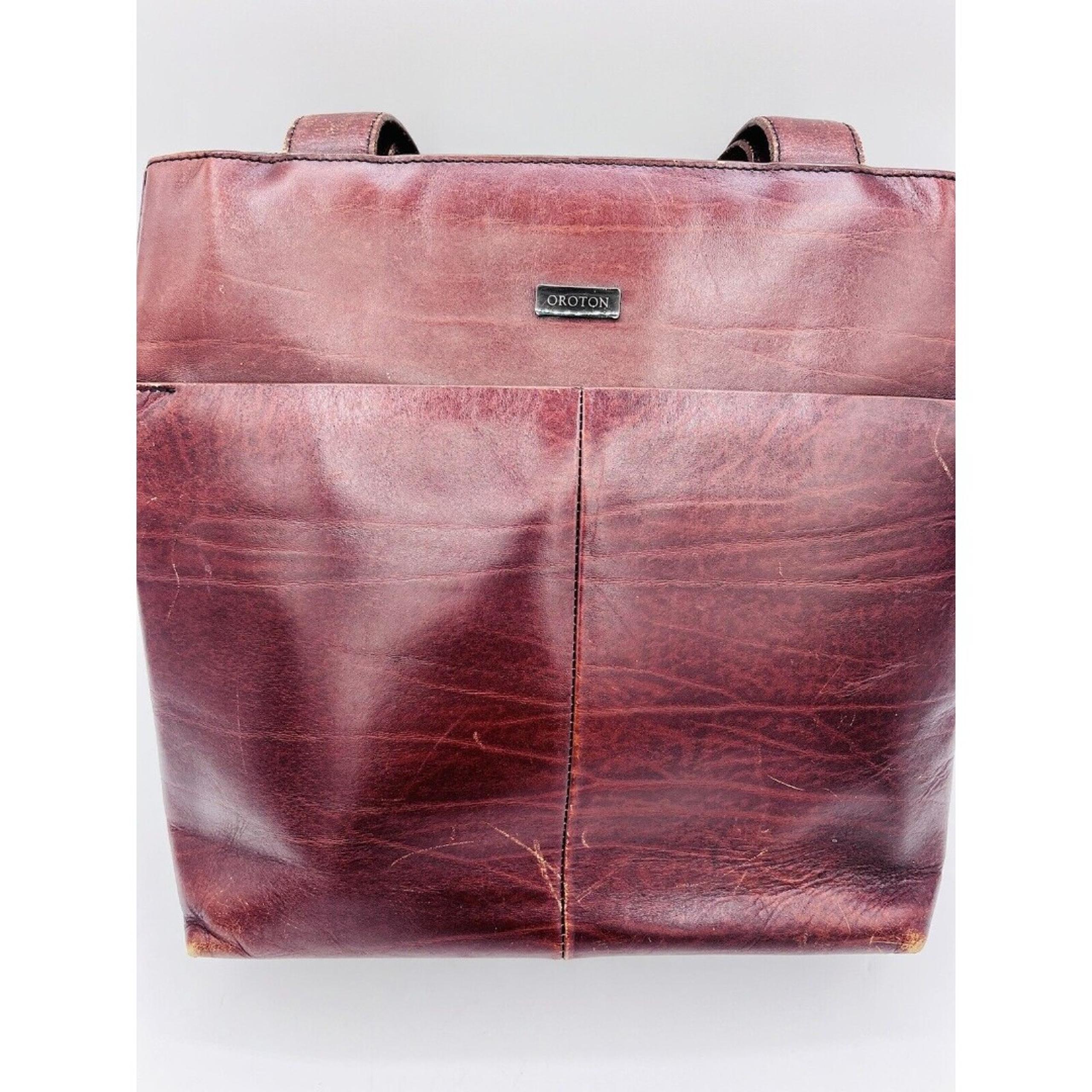 Vintage Oroton Leather Handbag. Authentic Australian Handmade Purse. Brown Bag