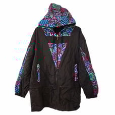 Vintage Geometric Print Windbreaker Jacket 80s 90s Abstract Pattern Size XL Vtg