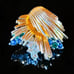 Boucher Earrings Vintage 50s Clip-Ons Gold-Tone Clear & Blue Rhinestones Signed