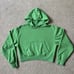 Sporty & Rich Green Plain Blank Crop Hoodie Preppy Women’s S