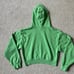 Sporty & Rich Green Plain Blank Crop Hoodie Preppy Women’s S