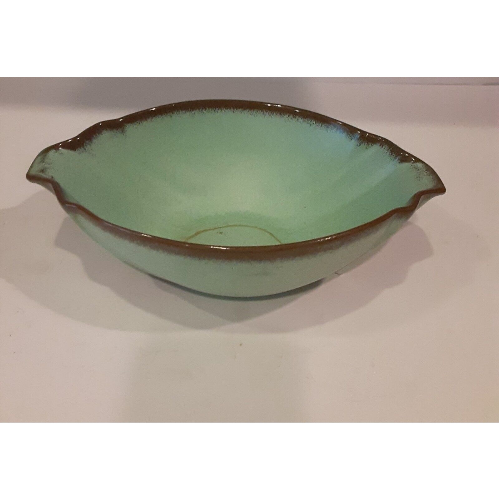 Vintage Frankoma Pottery #201 Bowl Prairie Green