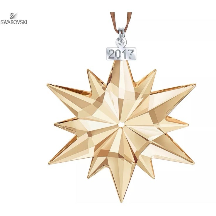 NIB Swarovski SCS Annual Ed 2017 Gold Crystal Large
