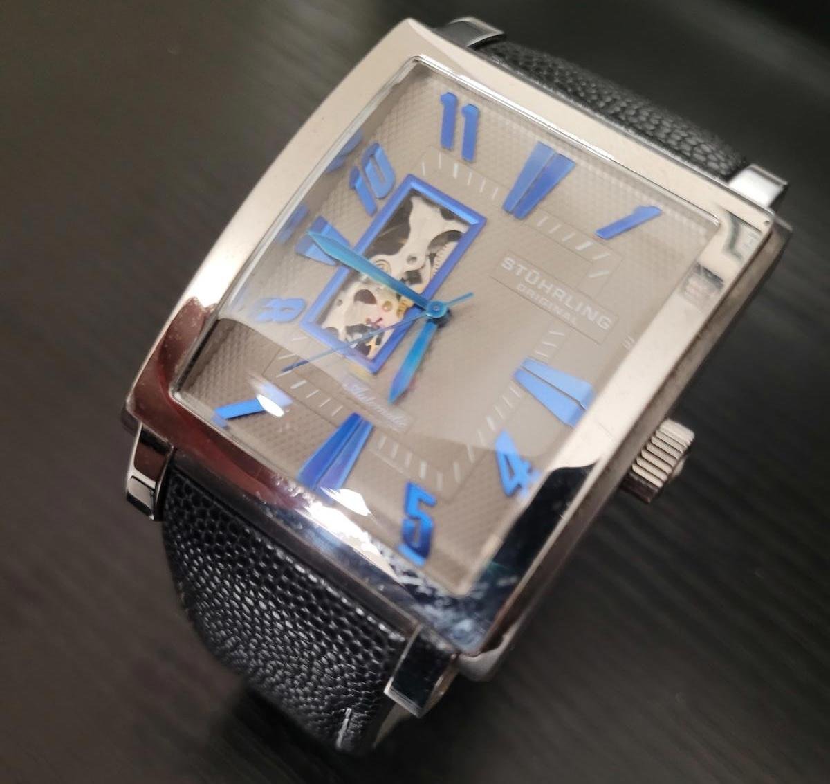 RARE Stuhrling Original ST90089 Open Heart Automatic Men's Watch