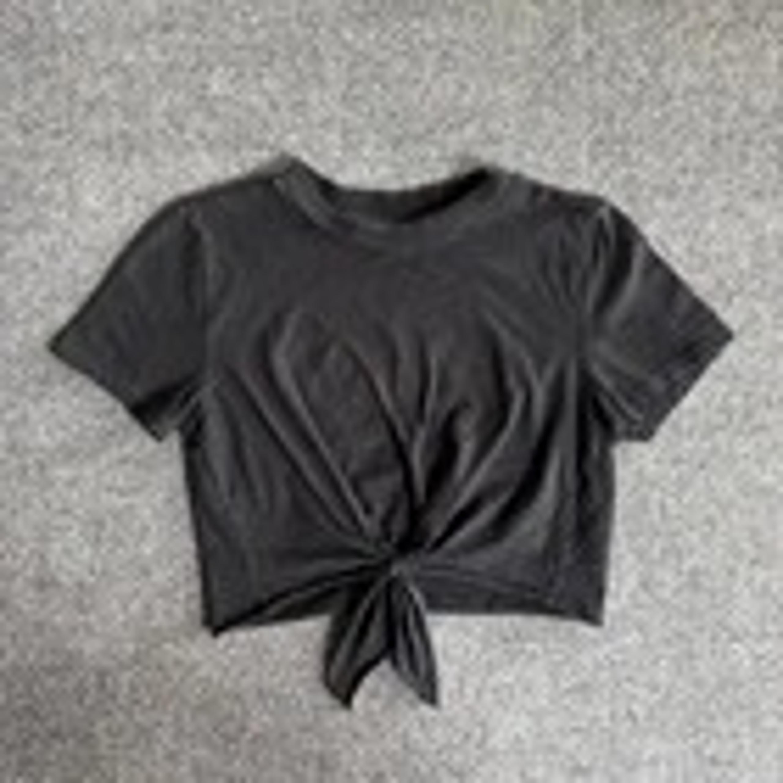 Crop Tie Front T Shirt - TopShop