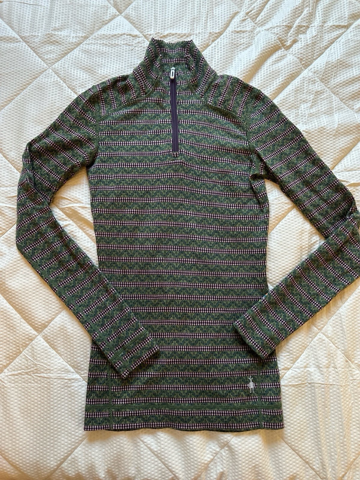 Smartwool XS Merino Wool Quarter Zip Top base layer
