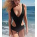 New! AllSisters rhombus one piece cutout black swimsuit, size. M