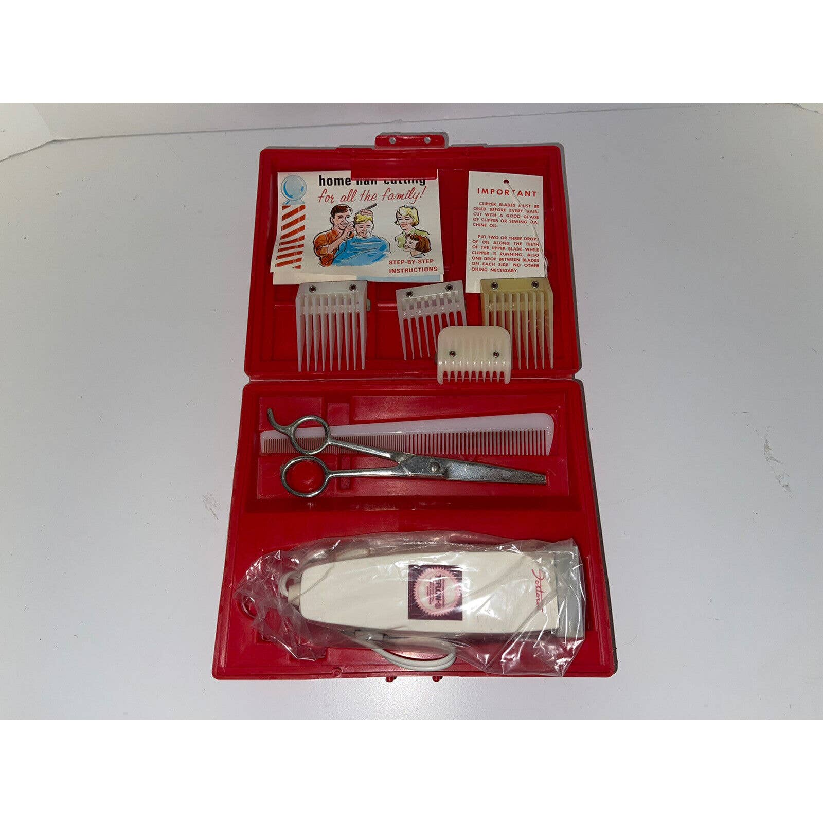Vintage Fostoria 801002 Barber Kit Hair Clippers Rare