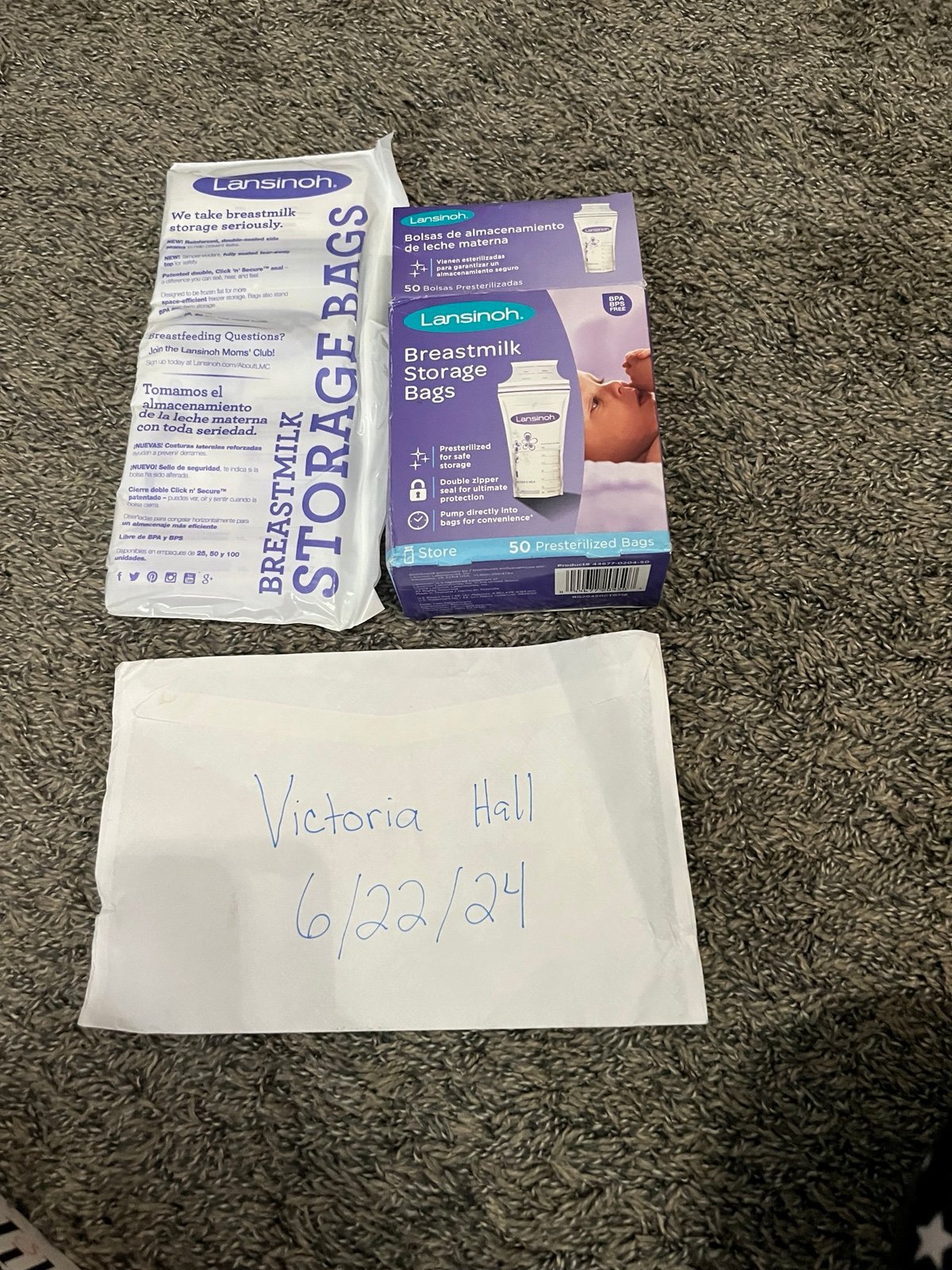 Breast milkbag, pads, heatpads, silver cups and milk collectors