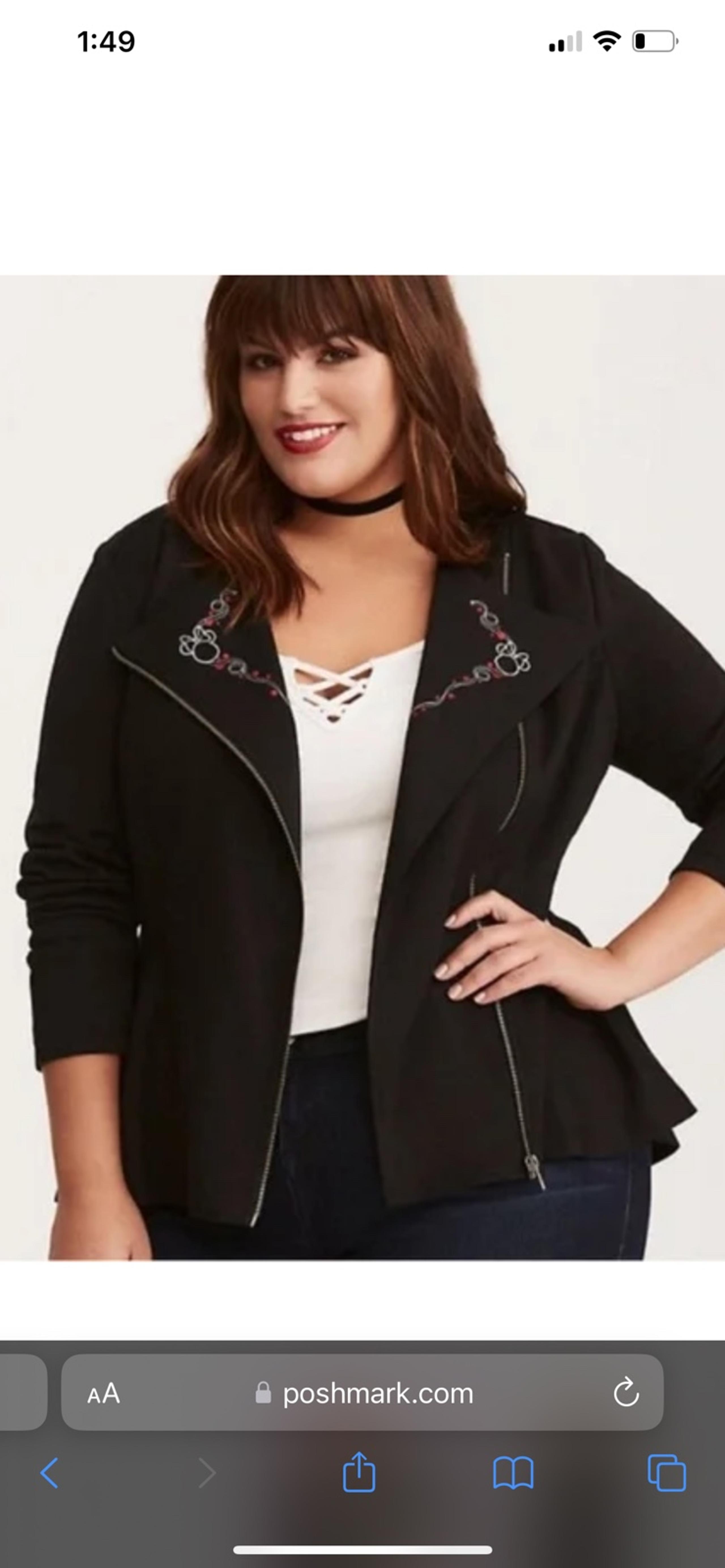 Torrid Disney’s Minnie Mouse knit peblum jacket