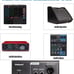 Microphone Preamp Mic Gain Booster with 2 Input Max 75Db Gain 48V Phantom Power