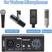 Microphone Preamp Mic Gain Booster with 2 Input Max 75Db Gain 48V Phantom Power