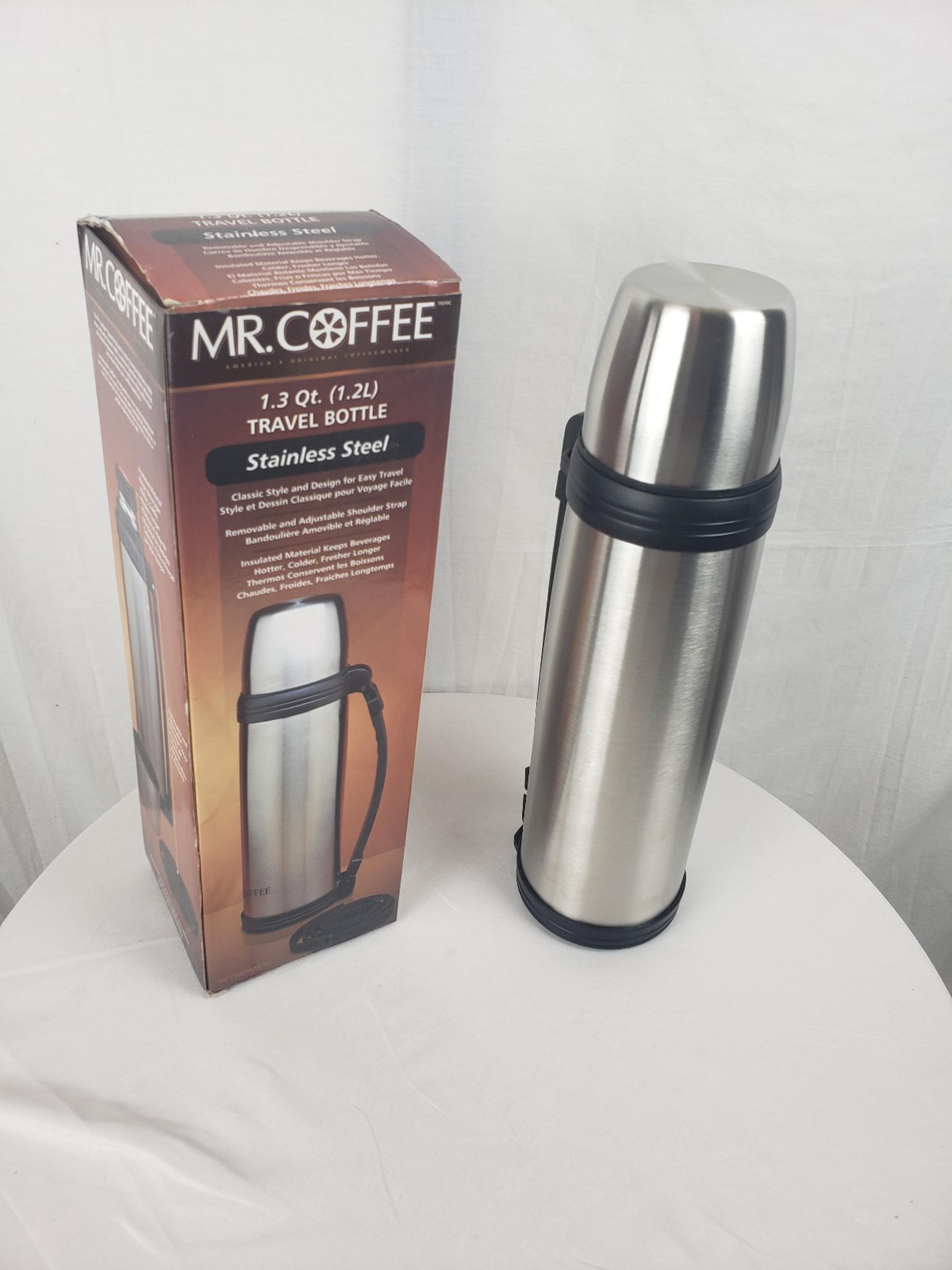 NWB Mr.Coffee Stainless Steel Travel Bottle 1.2L