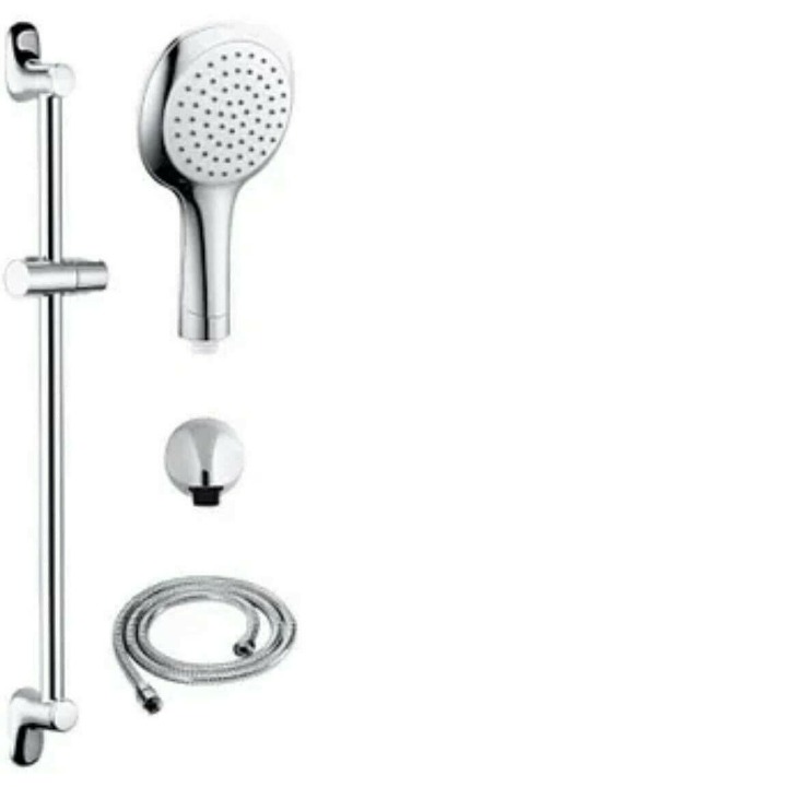 Handheld Shower Head with Slide Bar (Showerhead) Modern European Design, Chrome