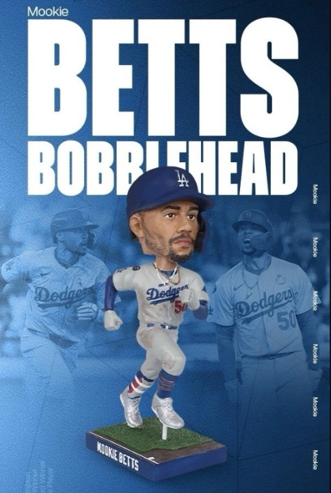 Mookie Betts 2025 LA Dodgers Bobblehead SGA