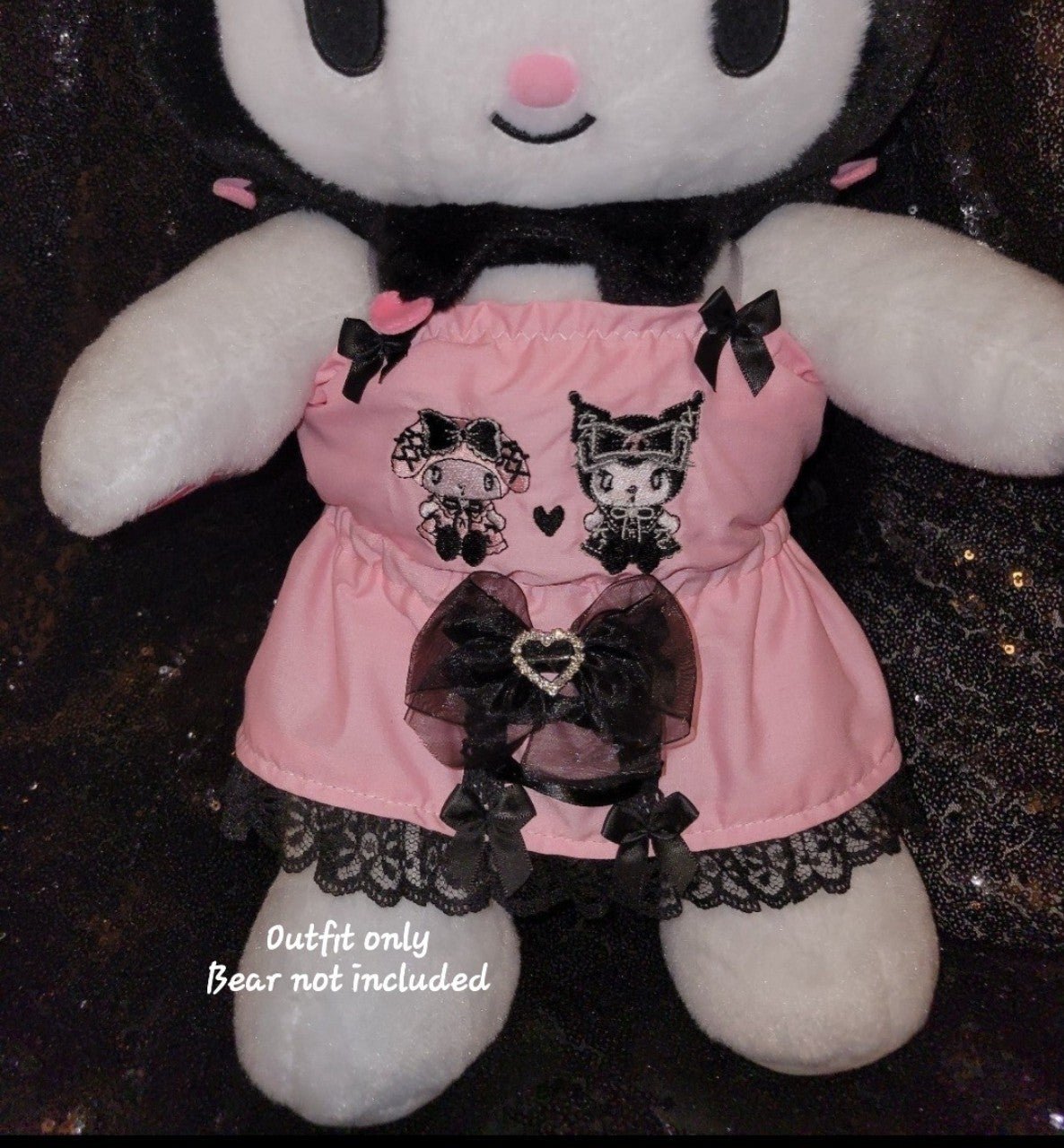 Kuromi Build a Bear Custom Outfit Lolita Kawaii Sanrio Hello Kitty Cinnomoroll