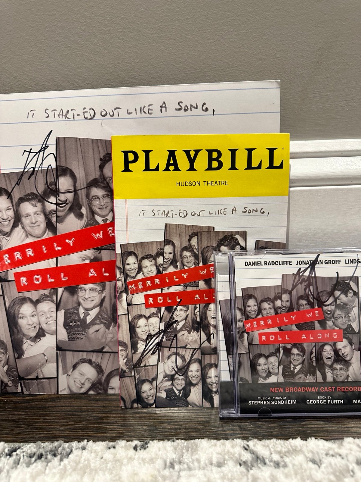 Merrily We Roll Along Broadway Signed Bundle