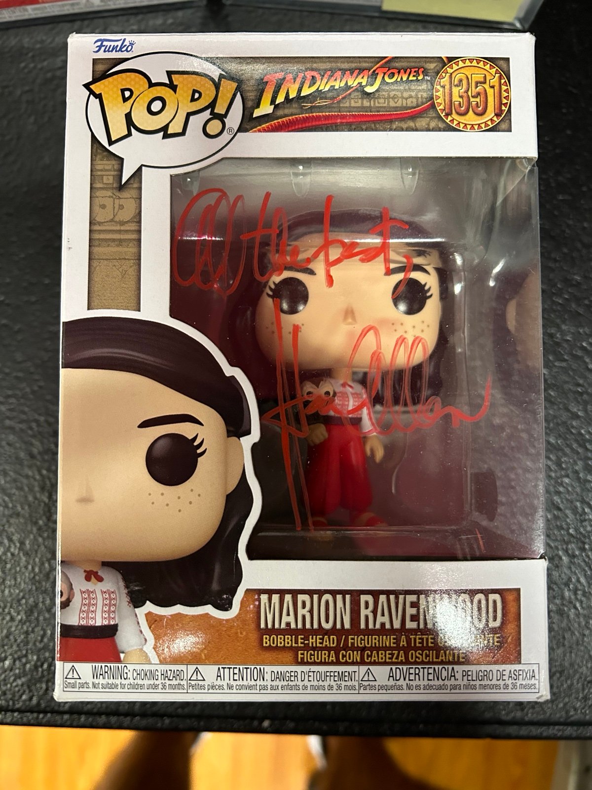 Funko Pop Marion Ravenwood from Indiana Jones Signed by Karen Allen BAS 1351