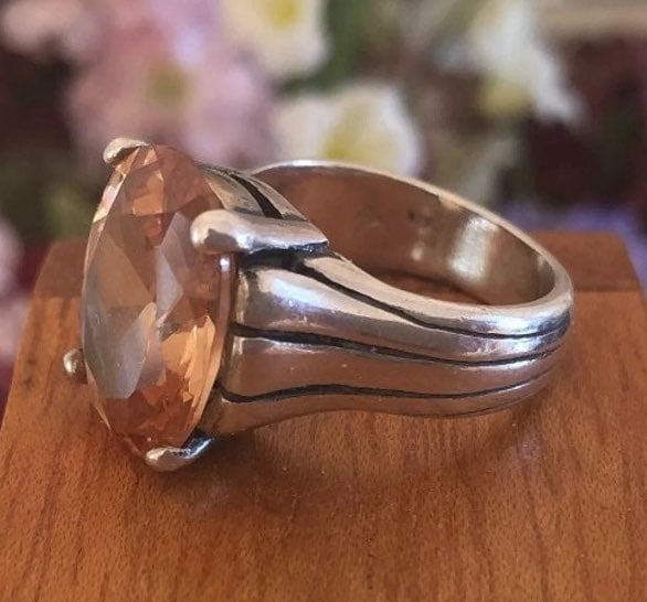 Silpada Sterling Champagne CZ Ring R1318