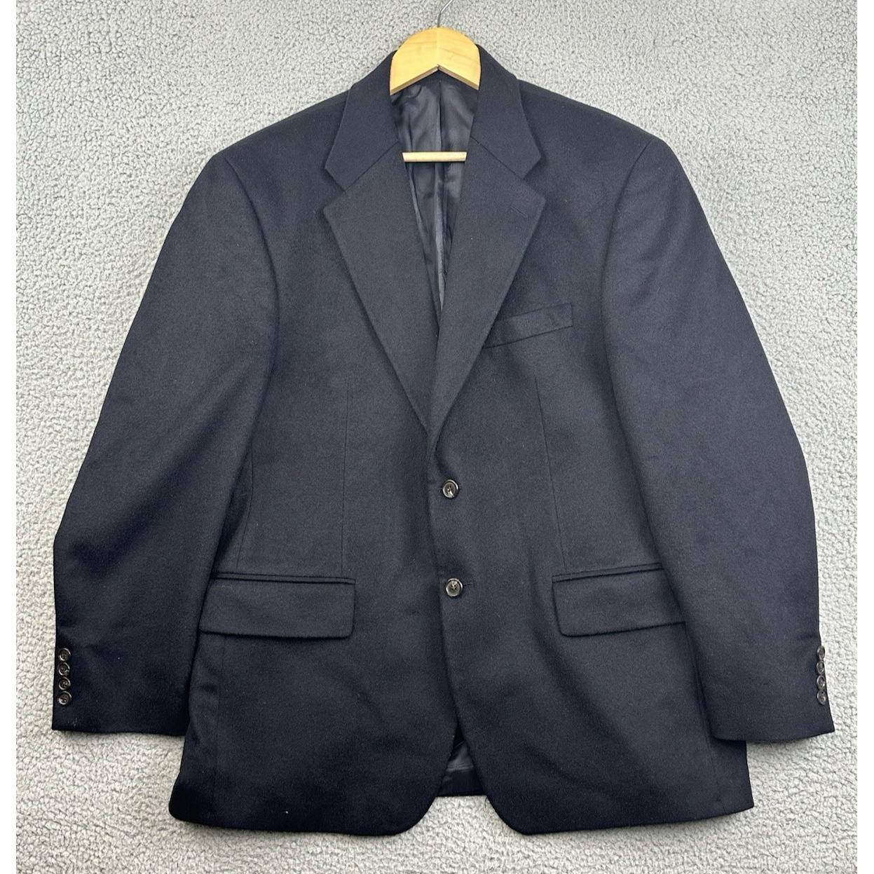 Polo University Ralph Lauren Cashmere Blazer Mens 43 R Black Sport Coat