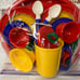 Spielstabil Kitchen Pretend Dinnerware Play Set NOS Dish Utensil Cutlery Tray