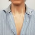 Bugatchi Uomo Dress Shirt Long Sleeve Blue Striped Contrast Cuff Men 15.5 34/35