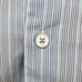 Bugatchi Uomo Dress Shirt Long Sleeve Blue Striped Contrast Cuff Men 15.5 34/35