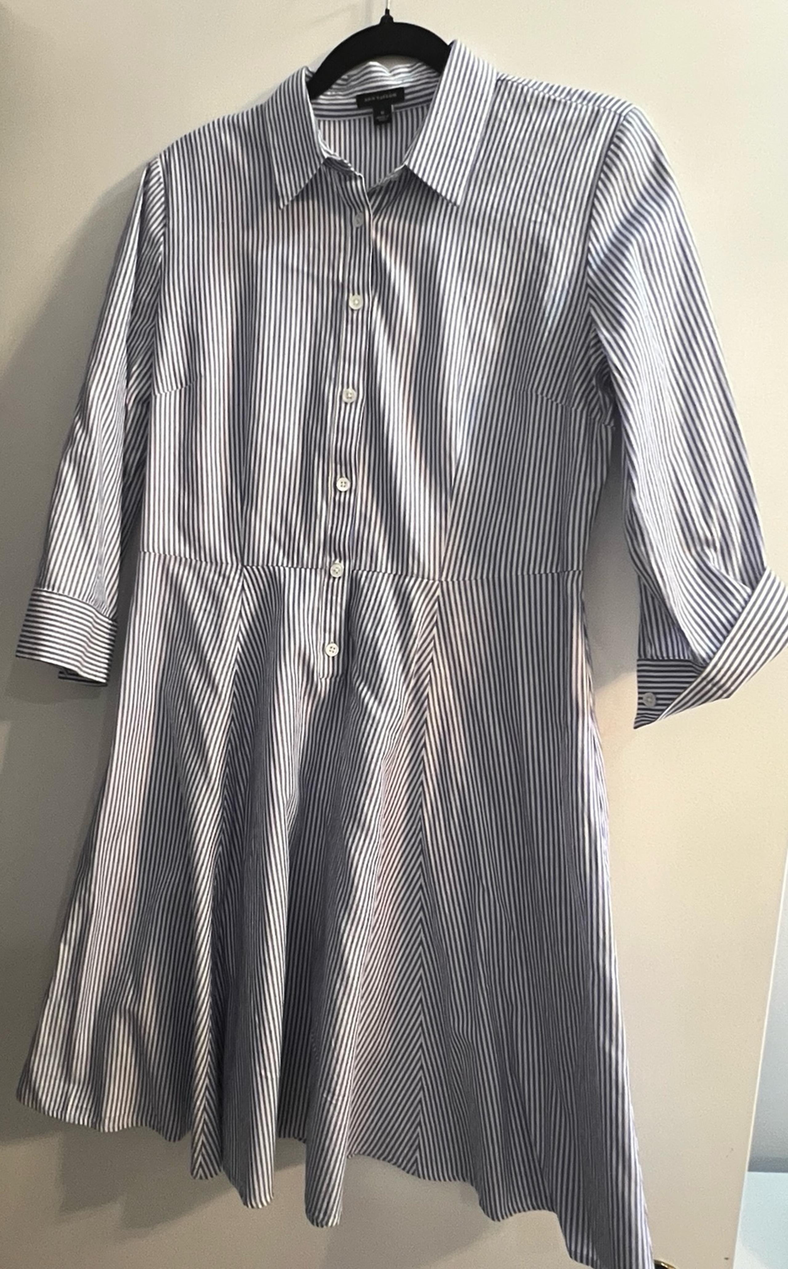 Ann Taylor Blue and white striped Dress