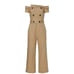 Marissa Webb Khaki Off the Shoulder Jumpsuit Rent the runway preloved 4
